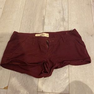 Hollister maroon shorts